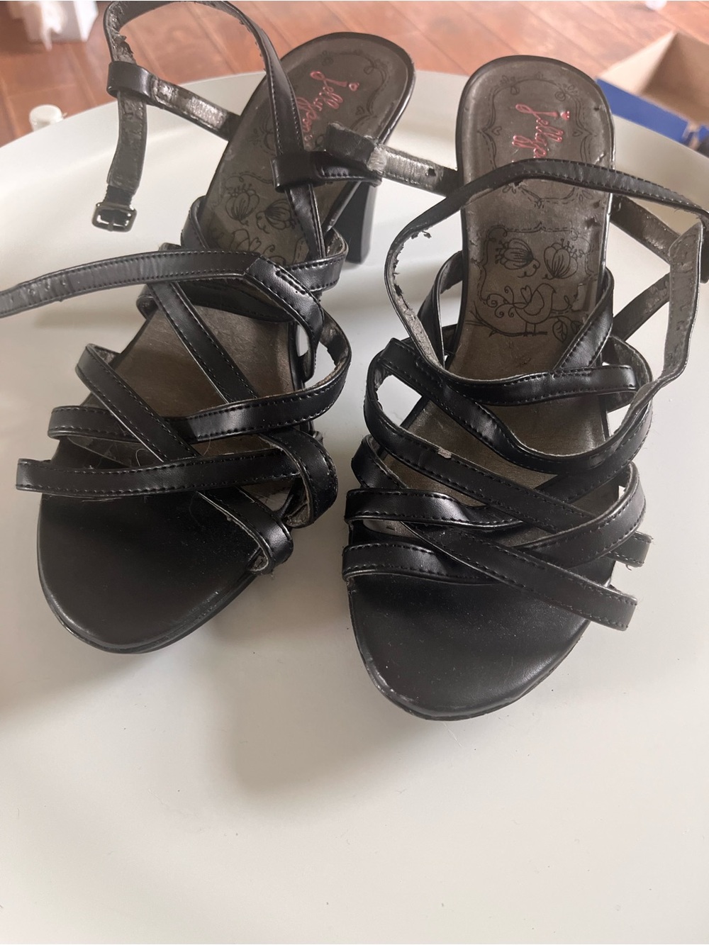 Jellypop Black Strappy High Heel Sandals